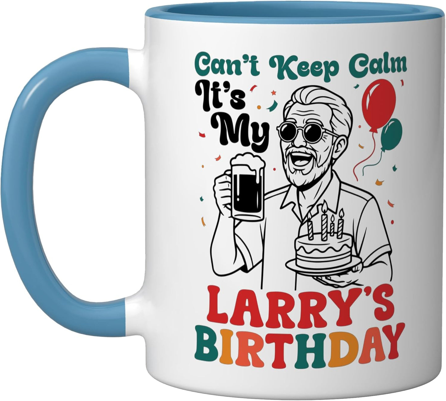 Taza Cerámica Cumpleaños Abuelo Azul/Blanco