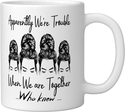 Taza de cerámica blanca Apparentemente somos problemas cuando estamos juntos