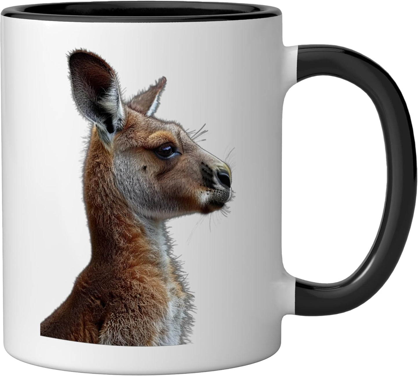 Taza cerámica Kangaroo negra/blanca
