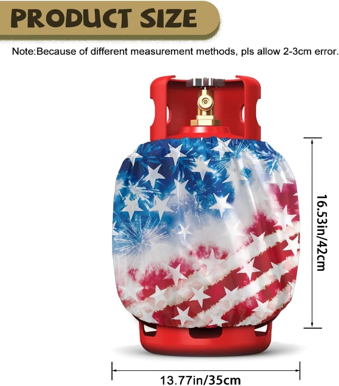 Cubierta tanque propano 20lb bandera 4 de julio resistente