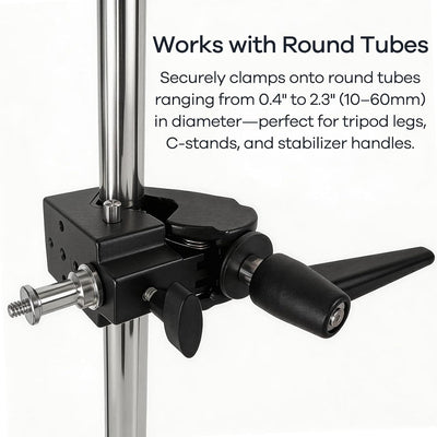 Kit abrazadera 5/8pulg para cámara DSLR trípode 33lbs