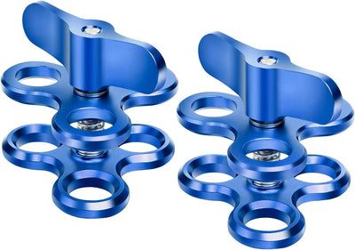 Abrazadera aluminio cámara subacuática 1pulg set 2