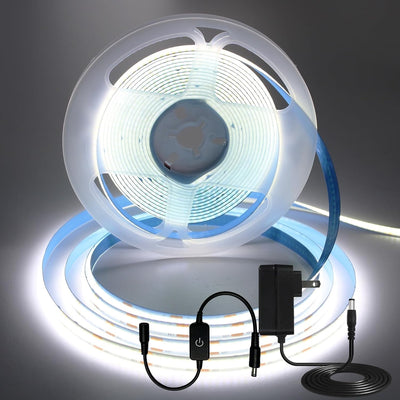 Tira Luz LED COB 16.4pies Blanco Frío 6000K Flexible CRI93