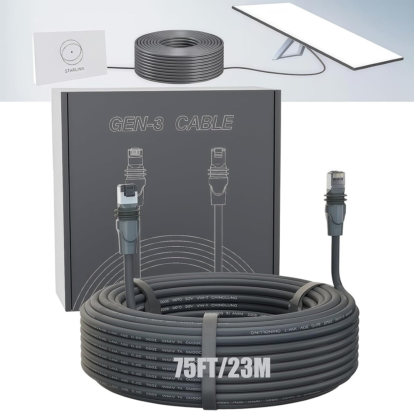 Cable Ethernet Starlink Gen 3 impermeable 75pies
