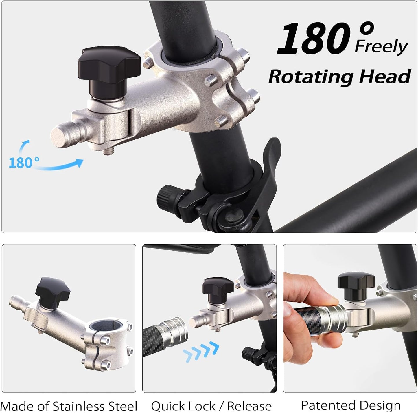 Correa bicicleta perro sistema giratorio 180° cuerda acero