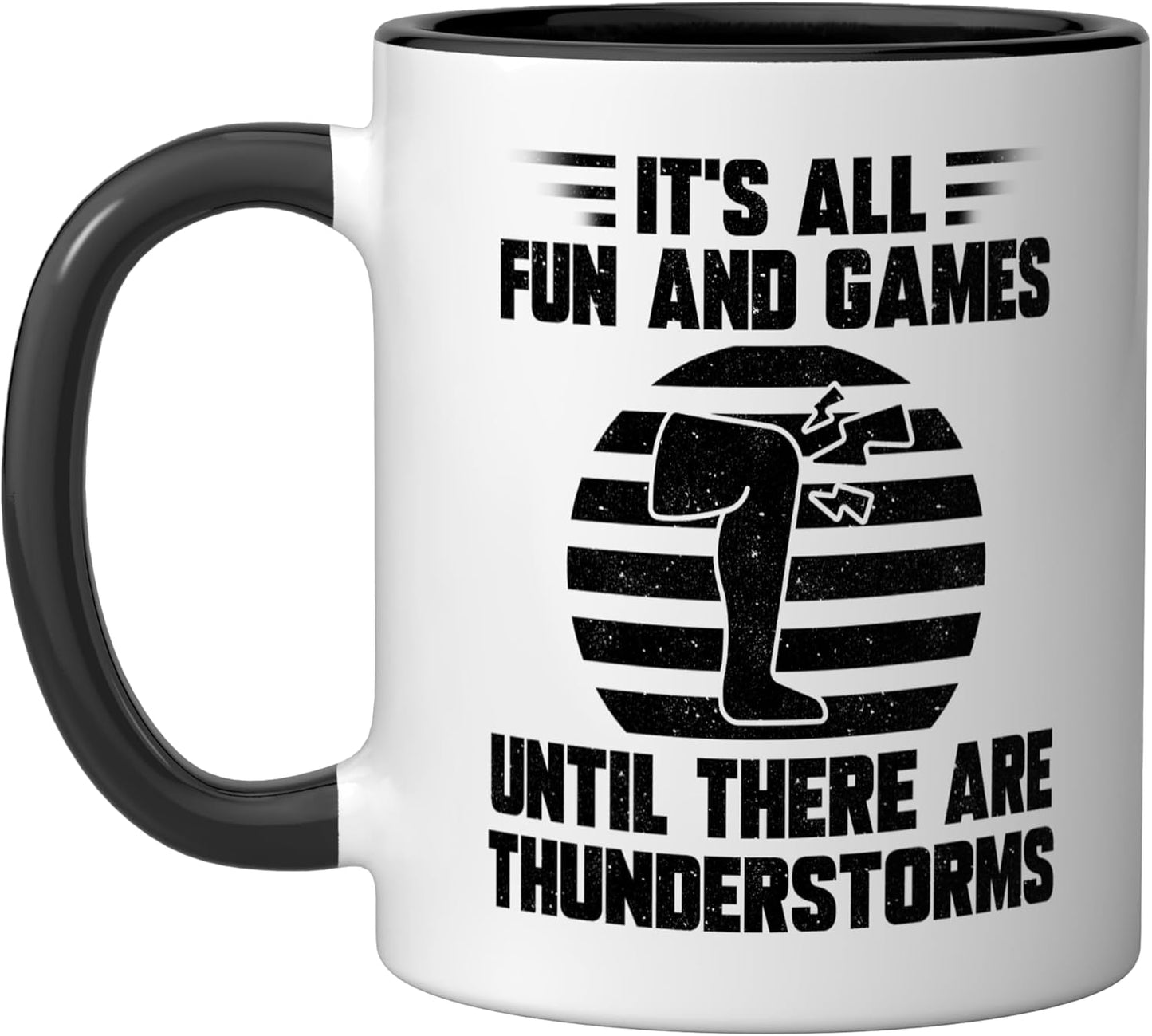 Taza cerámica para rodilla Warrior negra/blanca