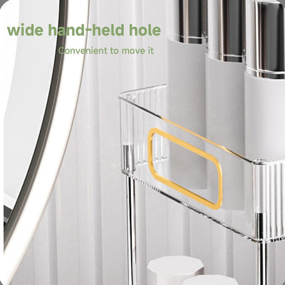 Organizador baño encimera almacenamiento perfumes rayas verticales