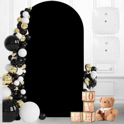 Soporte arco boda 7.2ft con cubierta negra para globos y fiestas