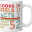 Taza Cerámica Cumpleaños 52 Años Blanco