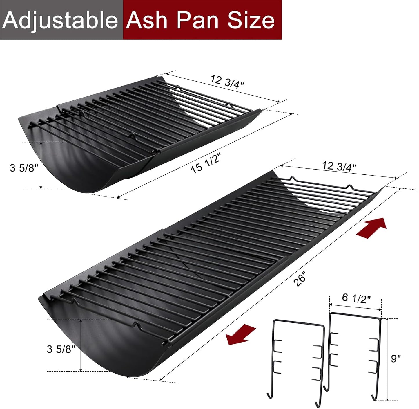 Bandeja goteo ajustable 15.5-26pulg para ChargrillerE1224