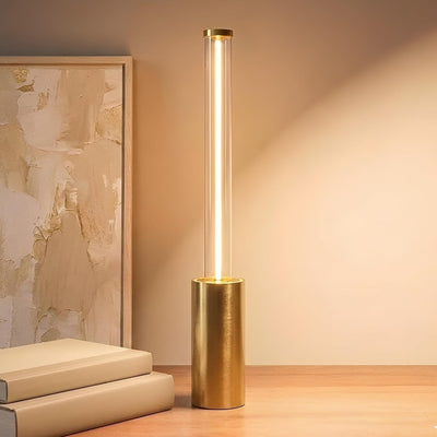 Lámpara mesa inalámbrica LED aluminio dorado 2200K USB-C 3 modos