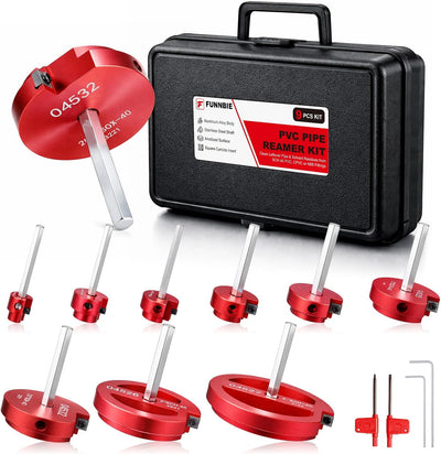 Kit escariador PVC 9 pzas aluminio Sch.40 CPVC ABS