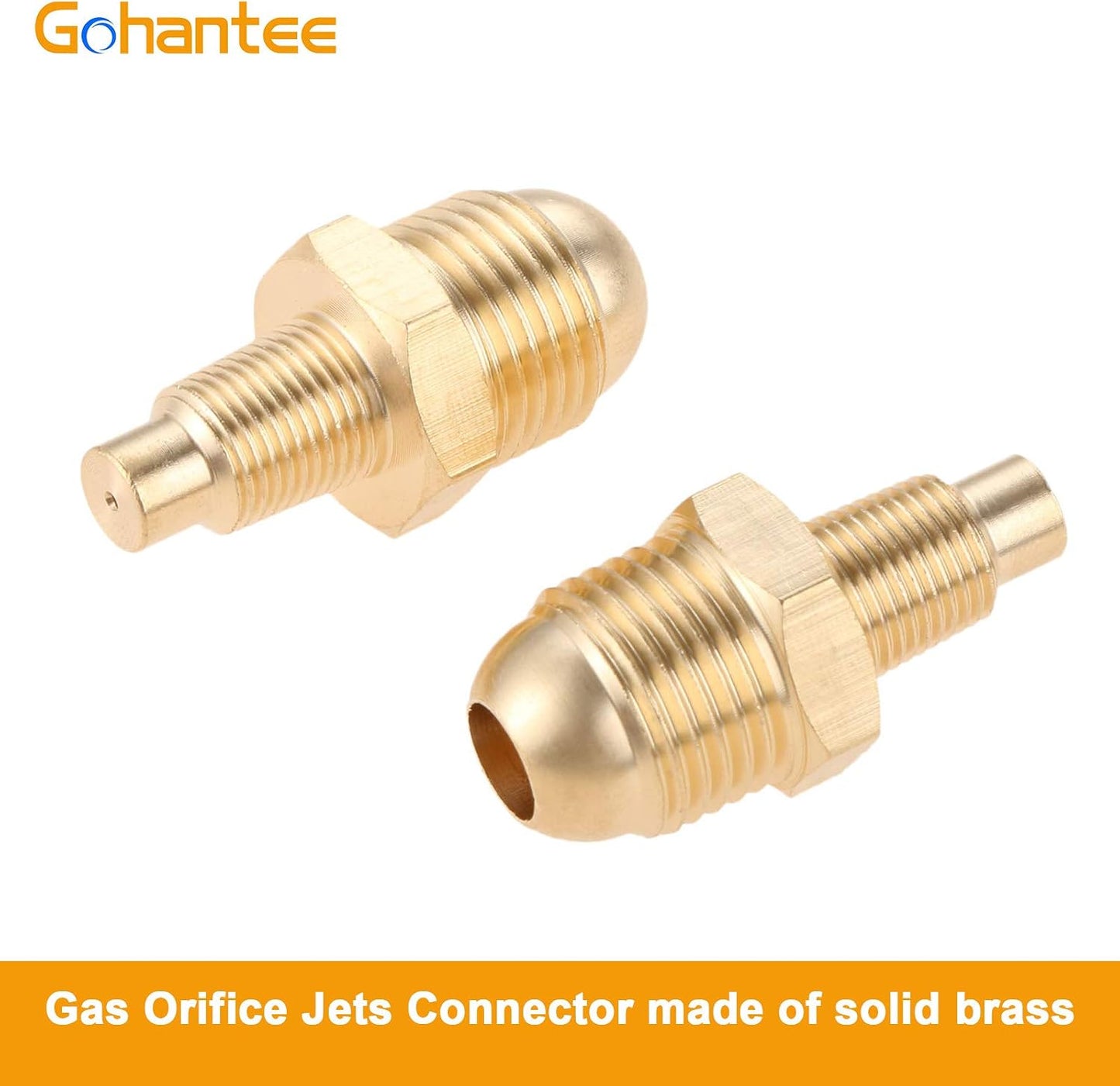 Conector latón orificio propano 3/8x1/8 pulg Mnpt 2uds