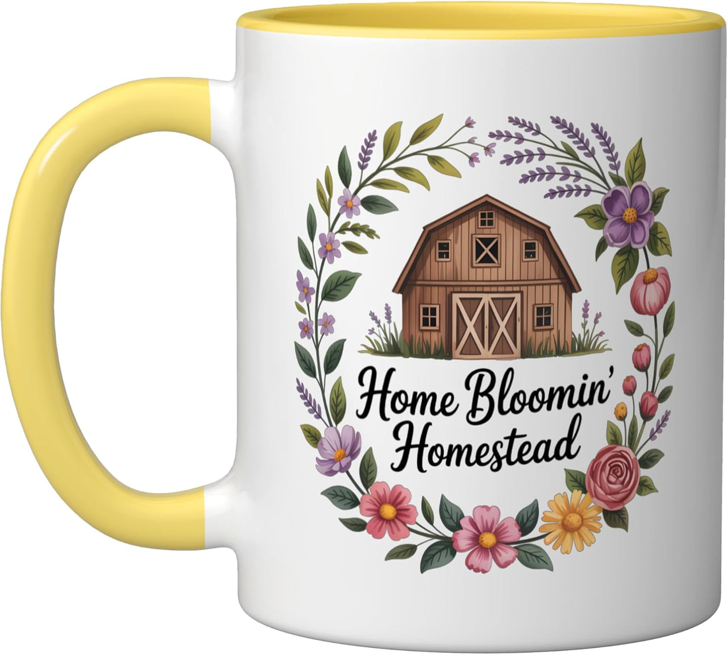 Taza Cerámica para Cultivo en Casa Amarillo/Blanco