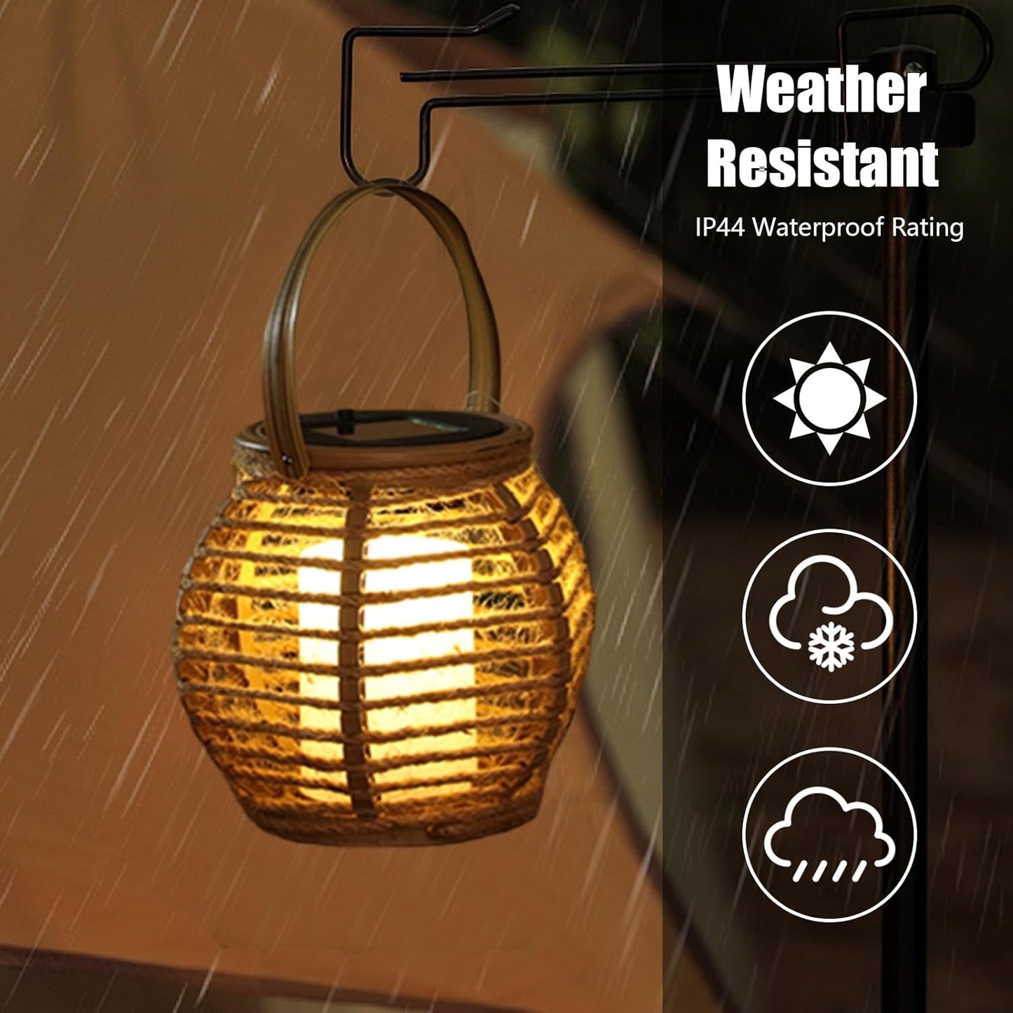 Linterna solar forma calabaza impermeable para jardín
