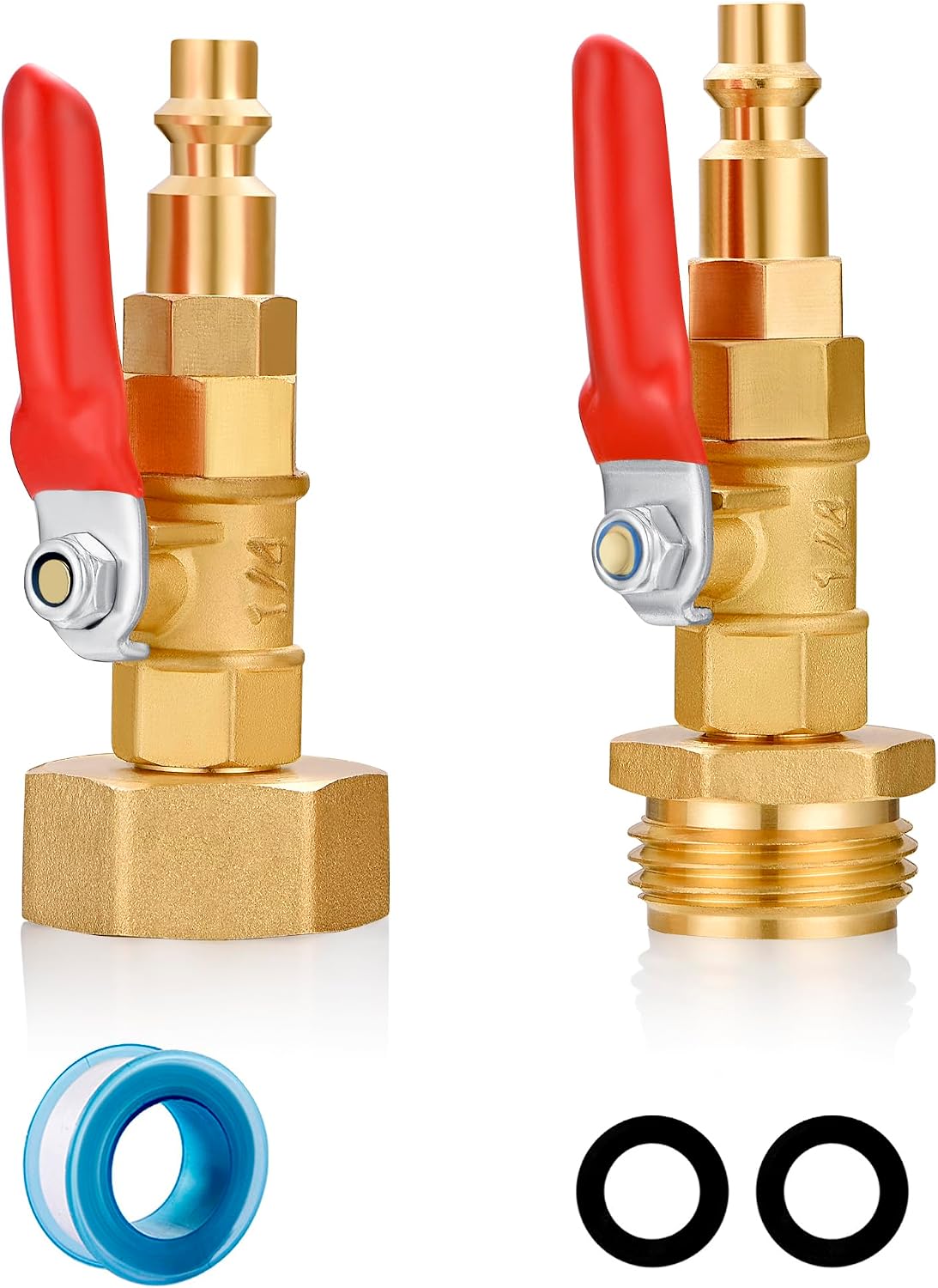 Adaptador válvula bola 1/4 a 3/4 pulg latón GHT