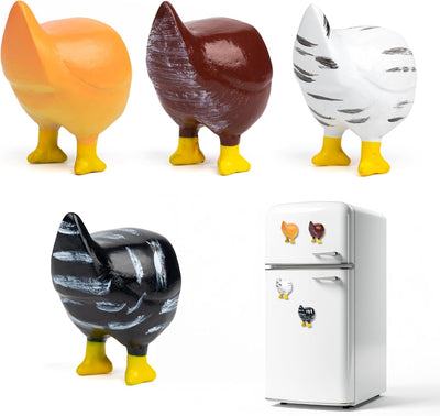 4 imanes de pollo a tope para nevera, divertidos y lindos pollitos para decorar