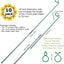 Pack 10 estacas ajustables 17-32pulg metal anillos jaula