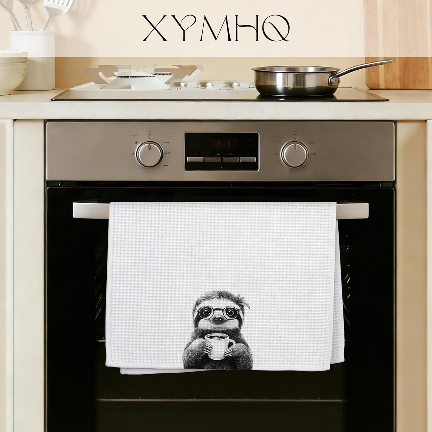 Toalla de cocina temática de selva con diseño de perezoso
