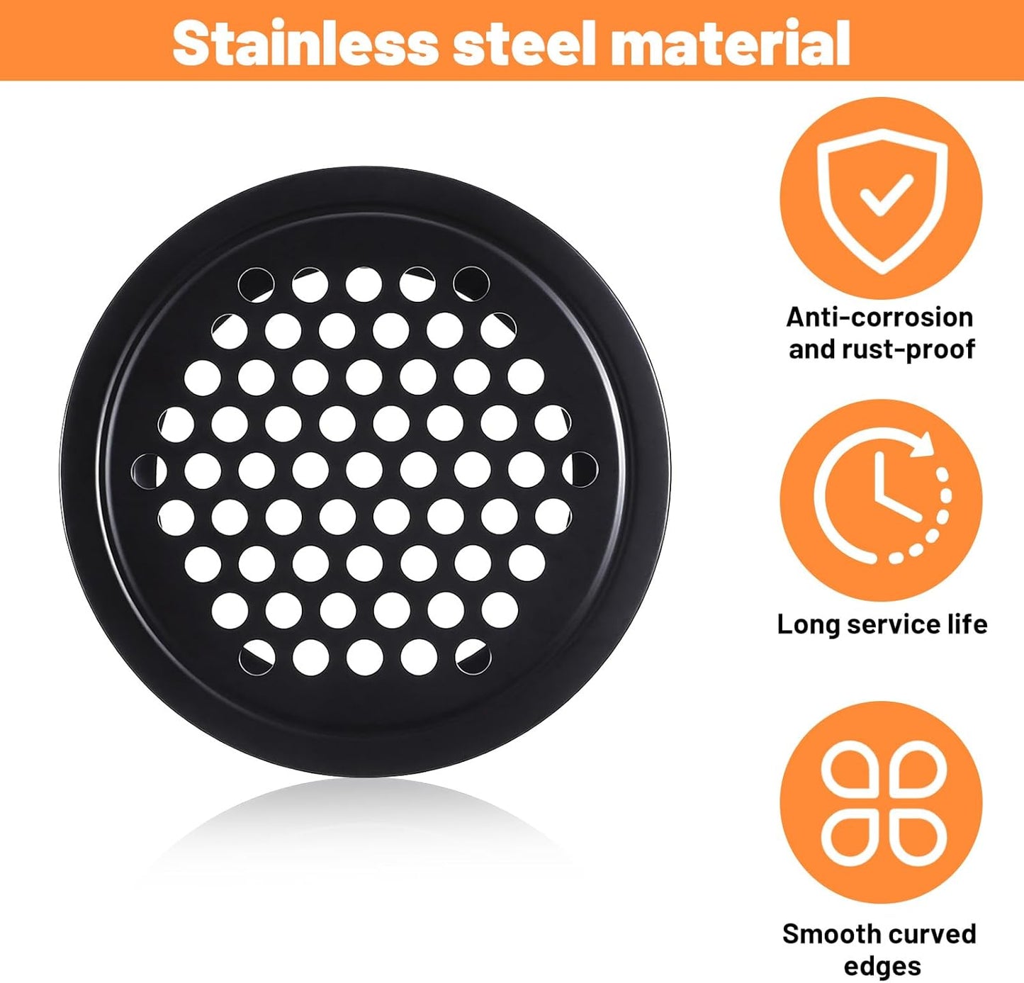 12 Rejillas Ventilación Acero Inox 2pulg para Cocina