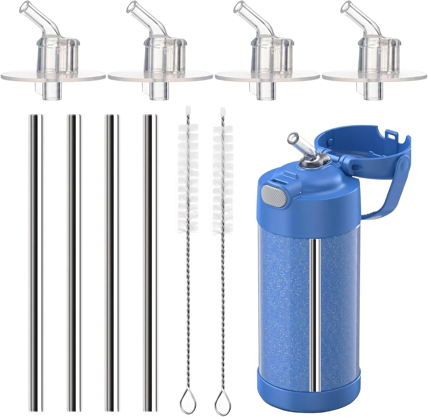 Pajitas acero inox para termo Funtainer 12oz con cepillos F401 F410