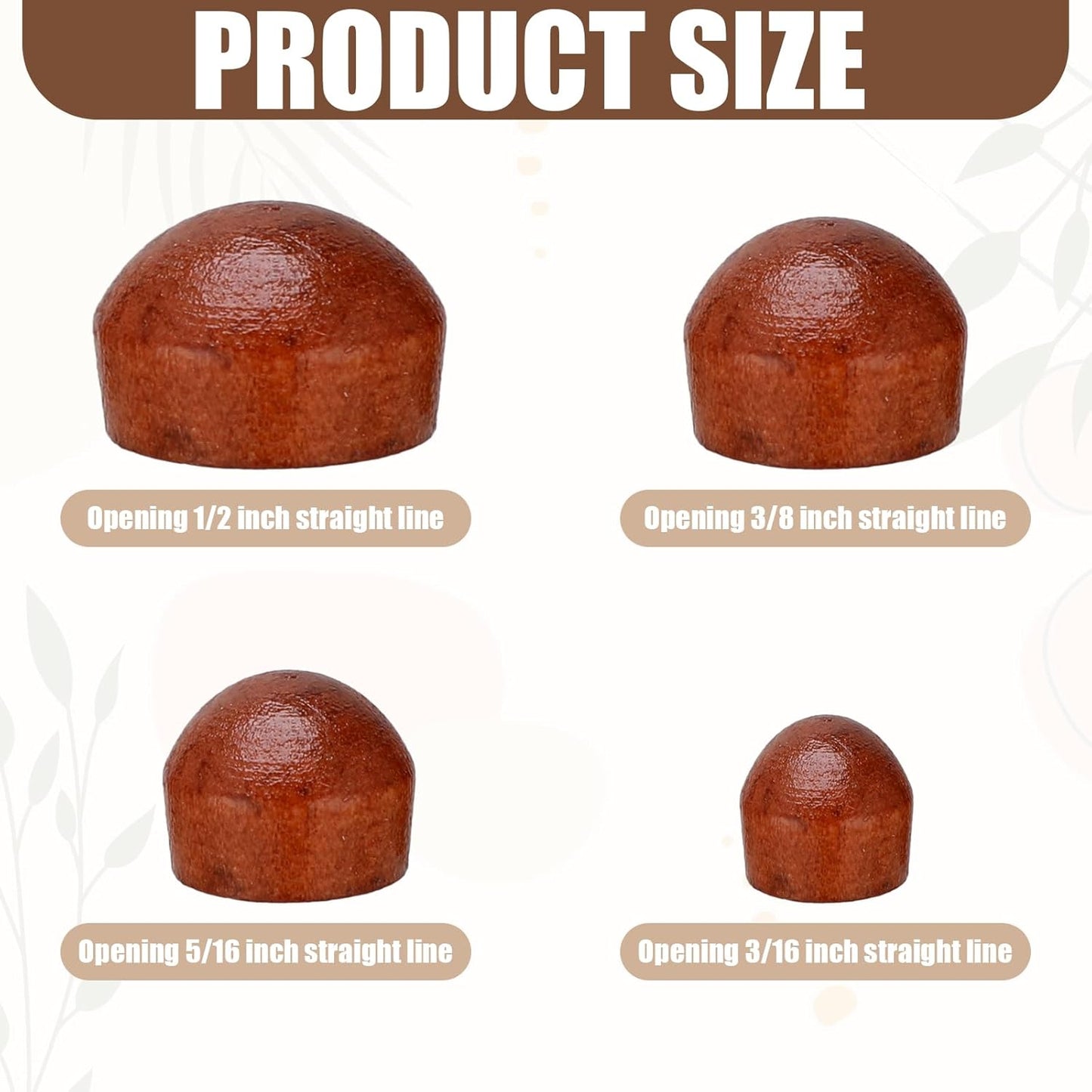 120 Tapones Madera 3/16-1/2pulg para Tubos de Bloqueo