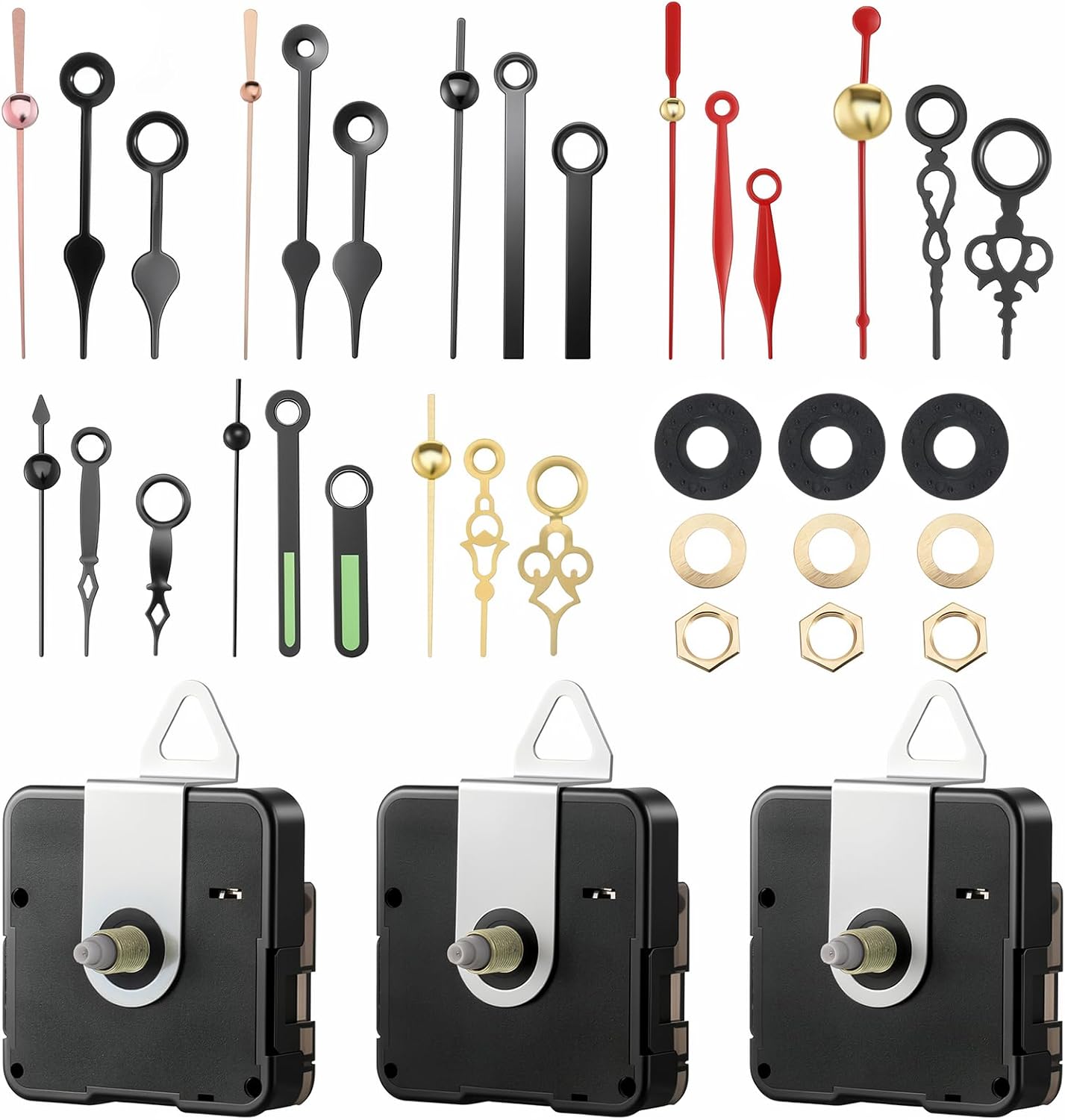 Kit reparación reloj cuarzo 3 piezas manecillas cortas
