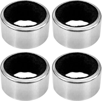 4 Collares Acero Inox para Botellas Vino Forro Fieltro