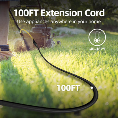 Cable extensión impermeable 100pies 3 clavijas 16AWG ETL