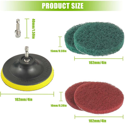Juego cepillo taladro 4pulg almohadillas cocina baño