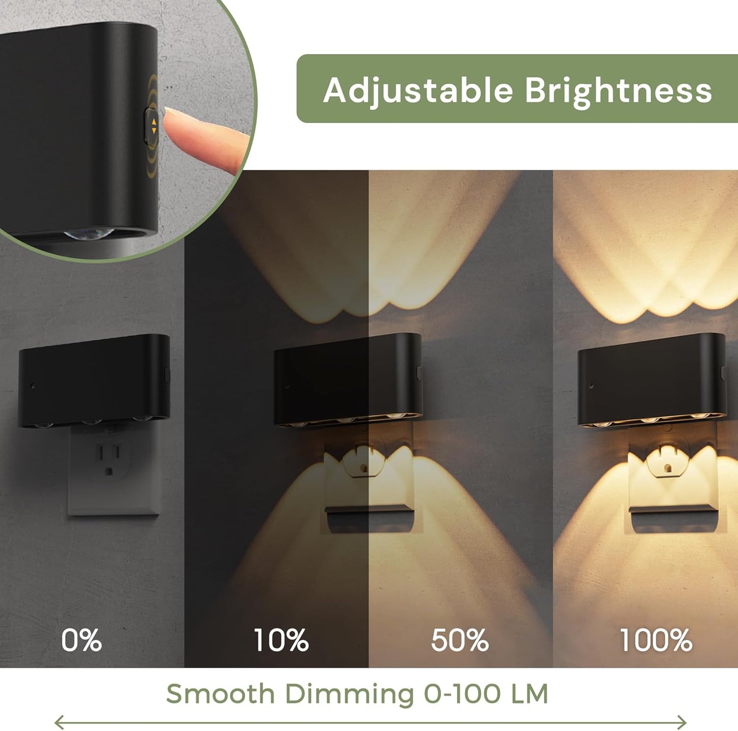 Luz Nocturna LED Regulable Sensor Amanecer Pasillo Dormitorio Niños