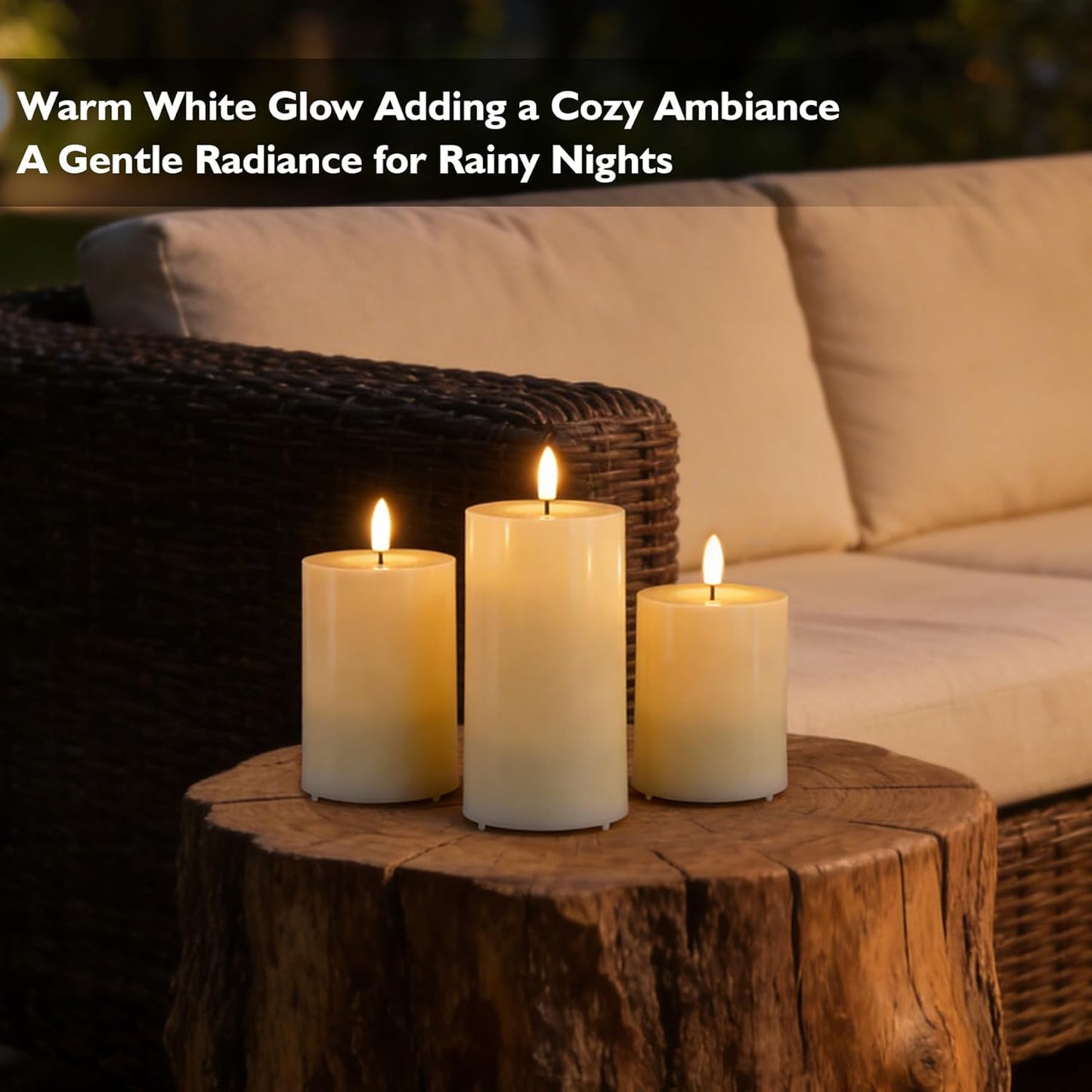 Velas LED resistentes al agua exterior con control remoto