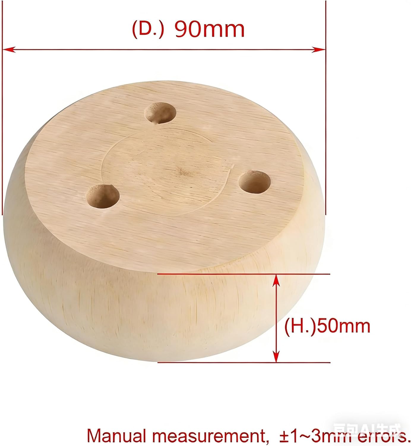 Set 4 patas redondas madera para sofá silla 3.74pulg