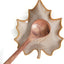 Soporte de cuchara de cerámica en forma de hoja para estufa y encimera de cocina