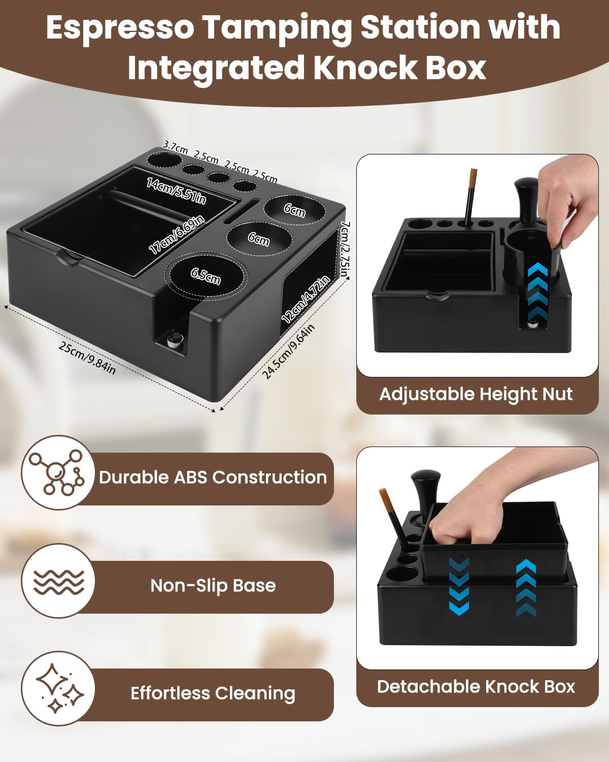 Kit 8 accesorios expreso con distribuidor café y herramientas