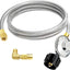 Manguera propano acero inox 6ft adaptador parrilla