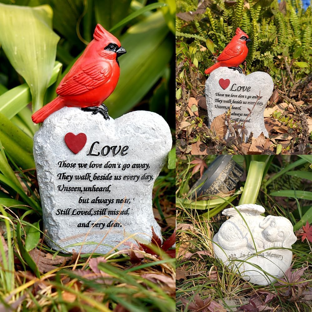 Decoración jardín figuras cardenales rojas para balcón