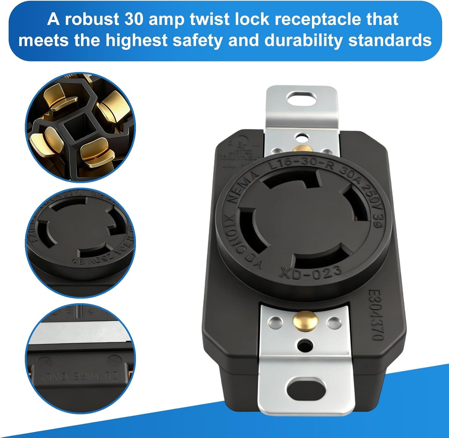 Receptáculo trifásico 30A 250V para Leviton 2720