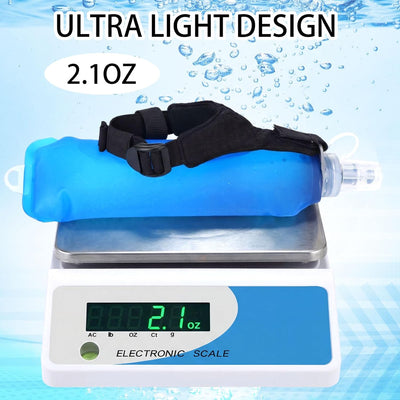 Botella de agua de mano plegable LemonRoad sin BPA con correa ajustable