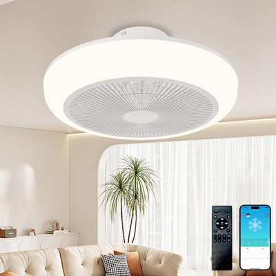 Ventilador techo LED 20pulg APP 6 vel 4 modos luz