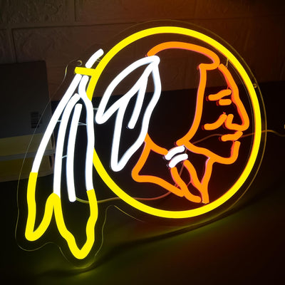 Letrero neón fútbol luz LED para pared club fiesta