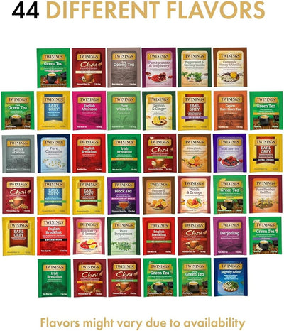Surtido de bolsas de té con 44 sabores únicos