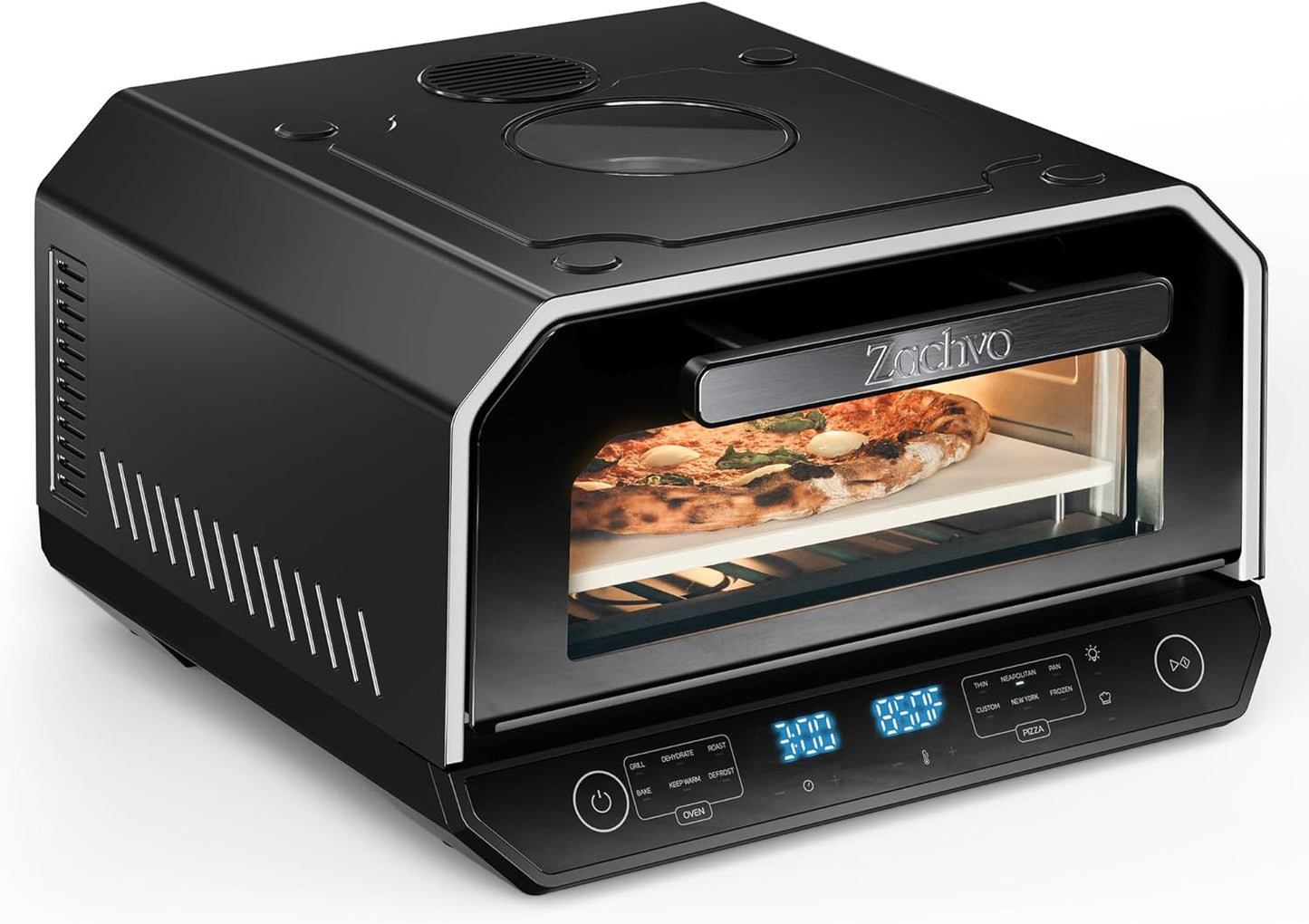 Horno eléctrico pizza 12en1 850°F con piedra