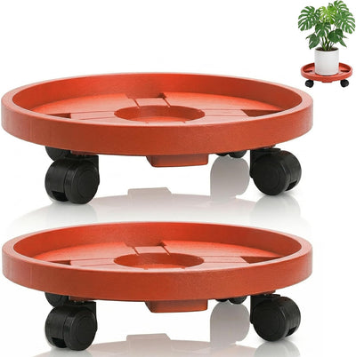 2 Organiz. plantas con ruedas 12pulg uso interior exterior
