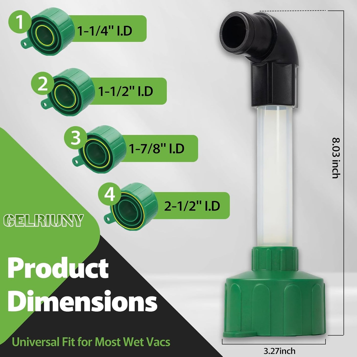 Adaptador succión drenaje AC para PVC universal con visibilidad
