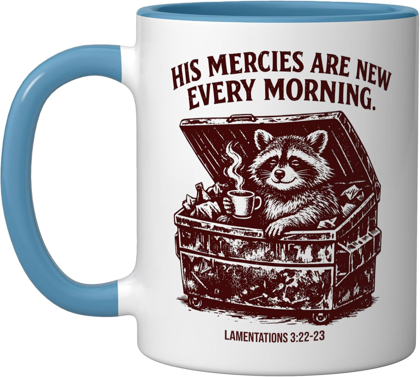 Taza Cerámica Ratoncito Cristiano Azul/Blanco