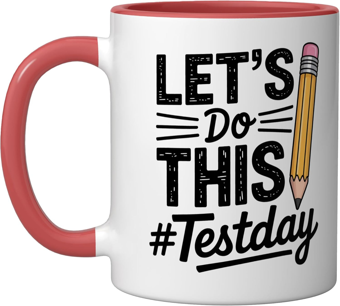 Taza Cerámica Docente Examen Estatal Rojo/Blanco