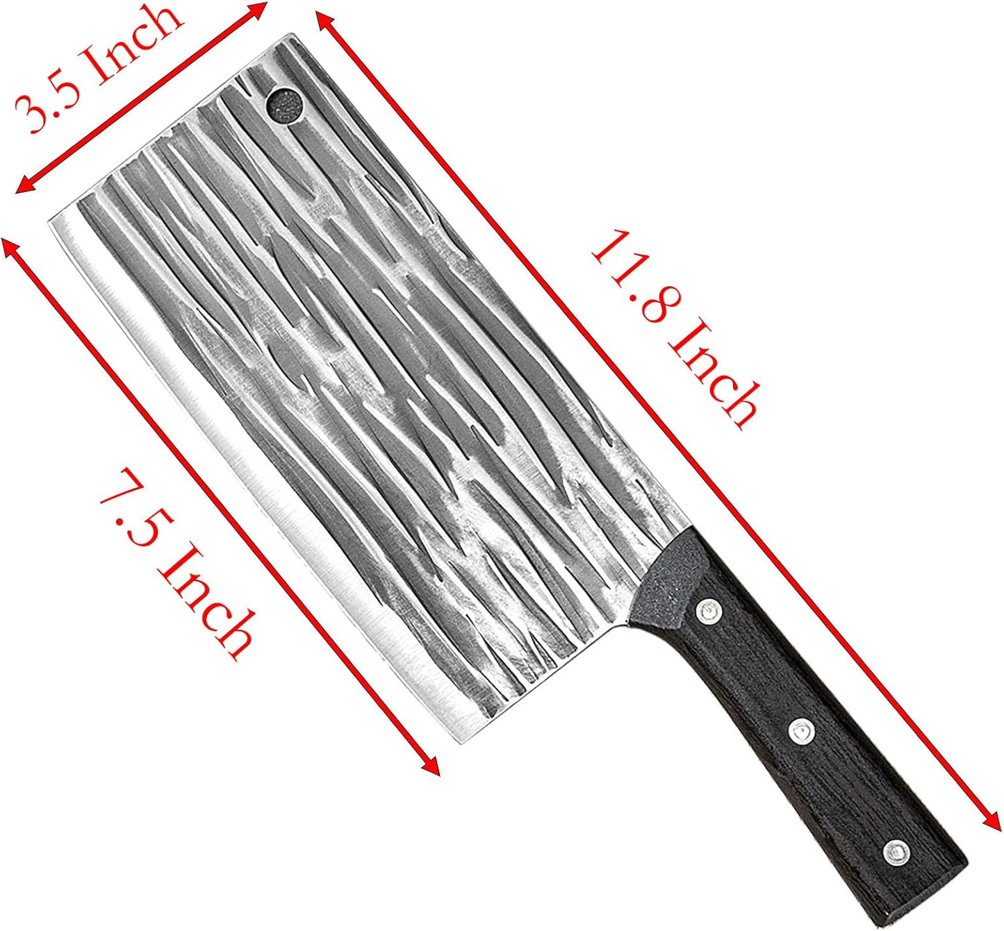 Cuchillo chef acero inox 7.5pulg hoja afilada mango madera