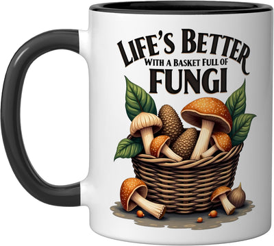 Taza cerámica para recolección de hongos morelos negro/blanco