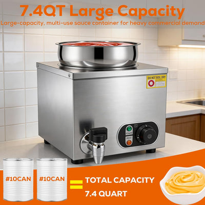 Calentador de queso acero inox 7.4qt con control temp